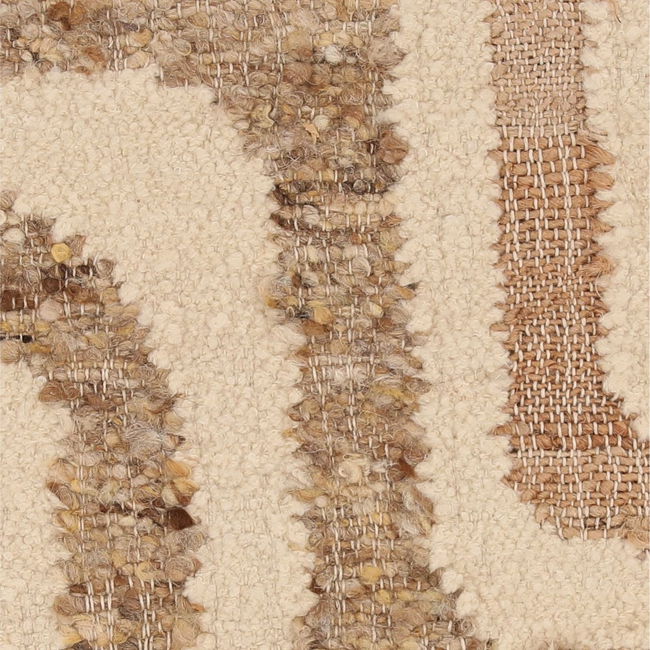 Sand Handwoven Jute and Wool Cover Pillow 24 in Wide