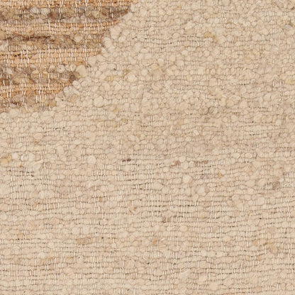 Cream Handwoven Jute and Wool Cover Pillow 20 in Wide