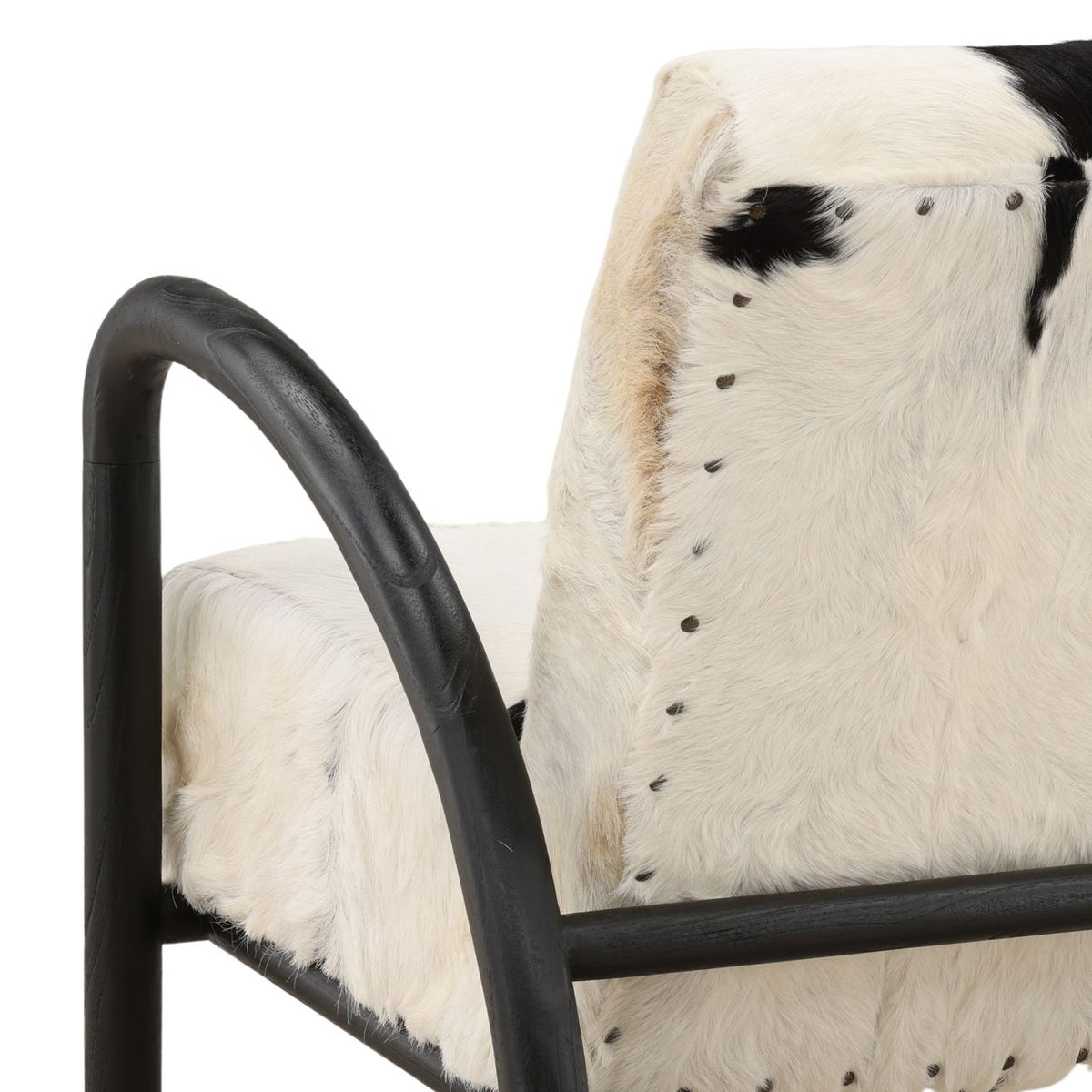 Heritage Goat Hide and Teak Wood Home Accent
