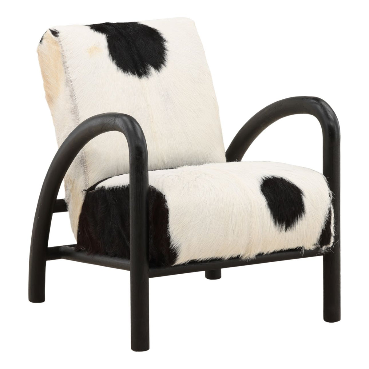 Heritage Goat Hide and Teak Wood Home Accent