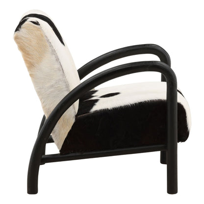 Heritage Goat Hide and Teak Wood Home Accent