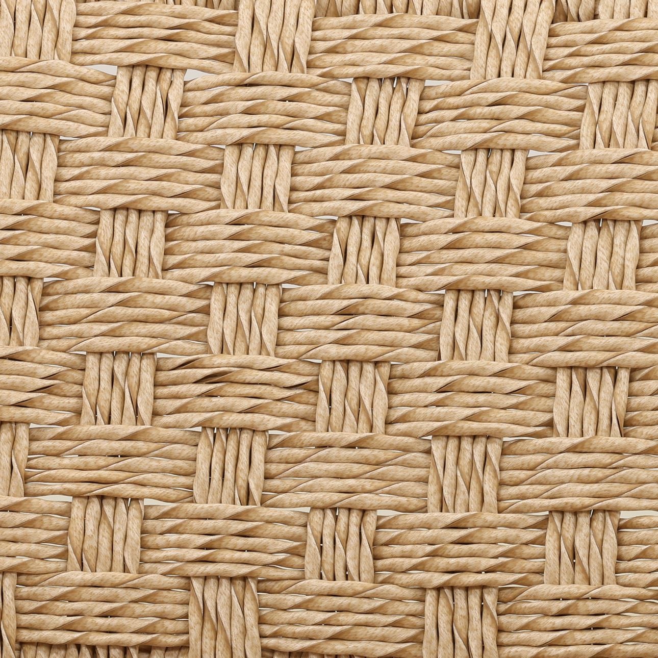 Natural Synthetic Rattan and Teak Wood Chair 29 in Wide