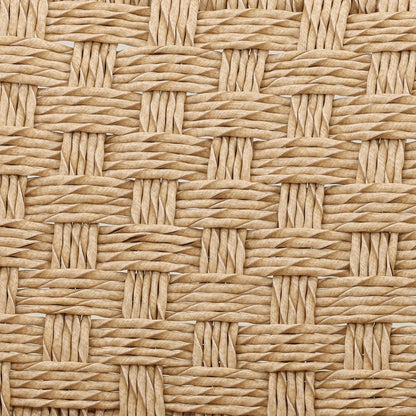 Natural Synthetic Rattan and Teak Wood Chair 29 in Wide