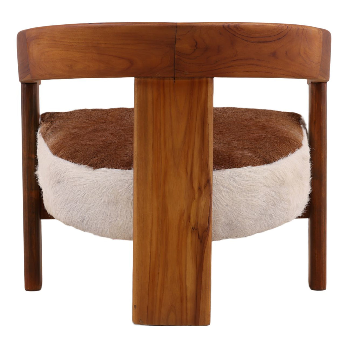 Signature Teak Wood and Goat Hide Home Accent