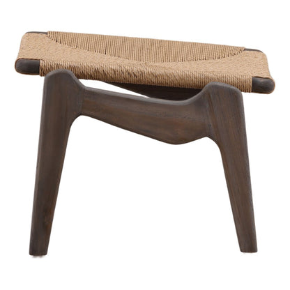 Crafted Teak Wood with Synthetic Rope Bench