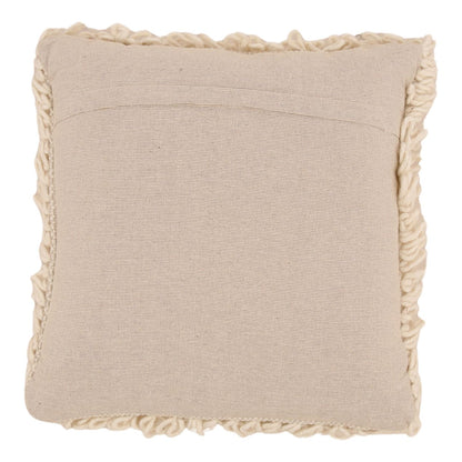 Ivory Handwoven Wool Cover Pillow 22 in Wide