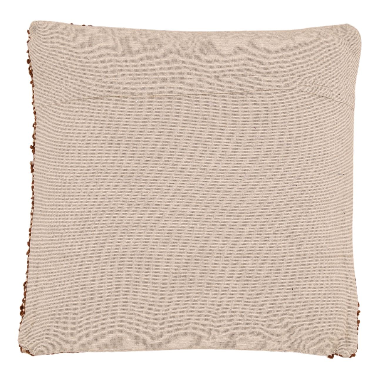 Brown Handwoven Jute and Cotton Blend Cover Pillow 22 in Wide