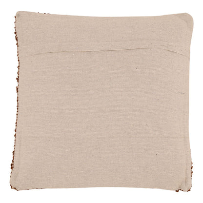 Brown Handwoven Jute and Cotton Blend Cover Pillow 22 in Wide