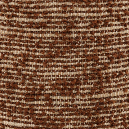 Brown Handwoven Polyester, Jute and Cotton Stool 16 in Wide