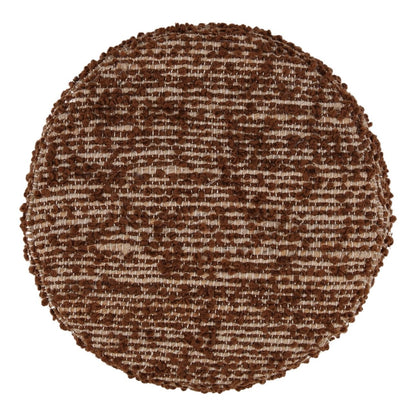 Brown Handwoven Polyester, Jute and Cotton Stool 16 in Wide
