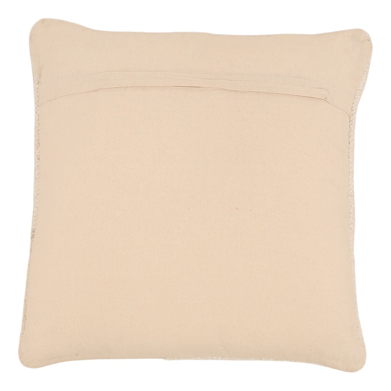 Ivory Handwoven Wool and PET Yarn Cover Pillow 22 in Wide