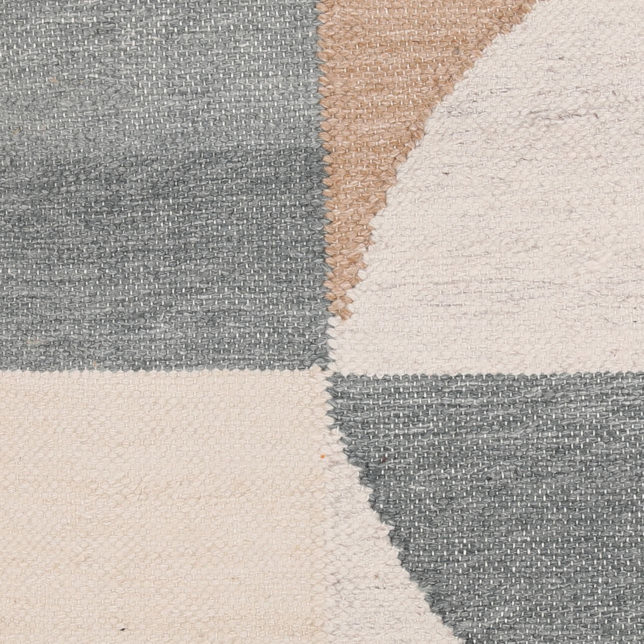 Grey Handwoven Punja Kilim PET Yarn Cover Pillow 20 in Wide