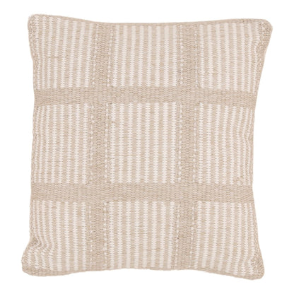 Ivory Handwoven Olefin Fabric Cover Pillow 20 in Wide