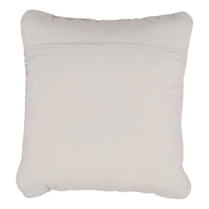 Beige Handwoven Olefin Fabric Cover Pillow 20 in Wide
