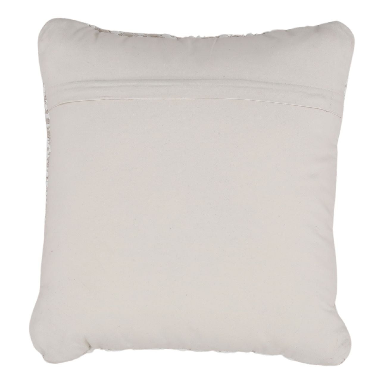 Beige Handwoven Olefin Fabric Cover Pillow 20 in Wide