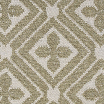 Sage Handwoven Punja Kilim PET Yarn Pillow 24 in Wide