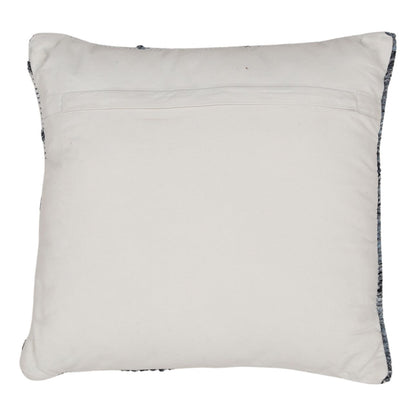 Blue Handwoven PET Yarn Pillow 22 in Wide