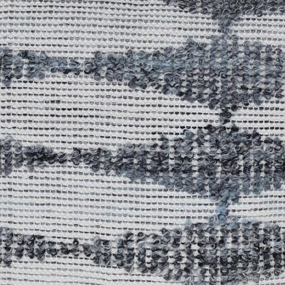Blue Handwoven PET Yarn Pillow 22 in Wide