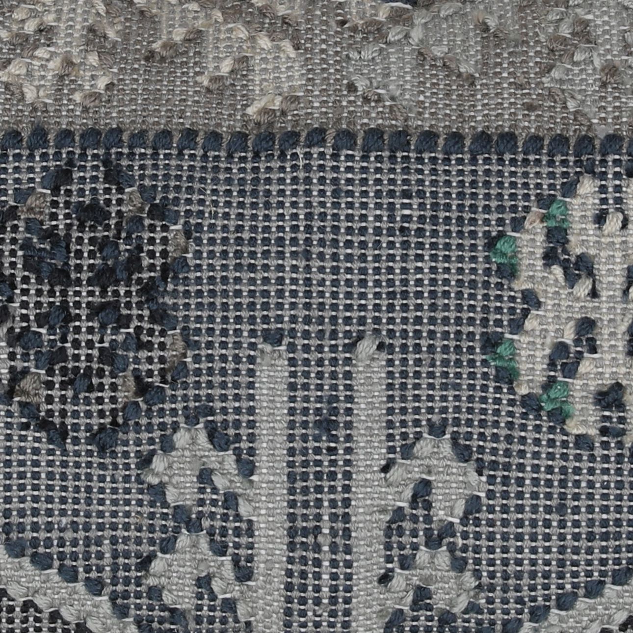 Blue Handwoven Punja Kilim PET Yarn Pillow 36 in Wide