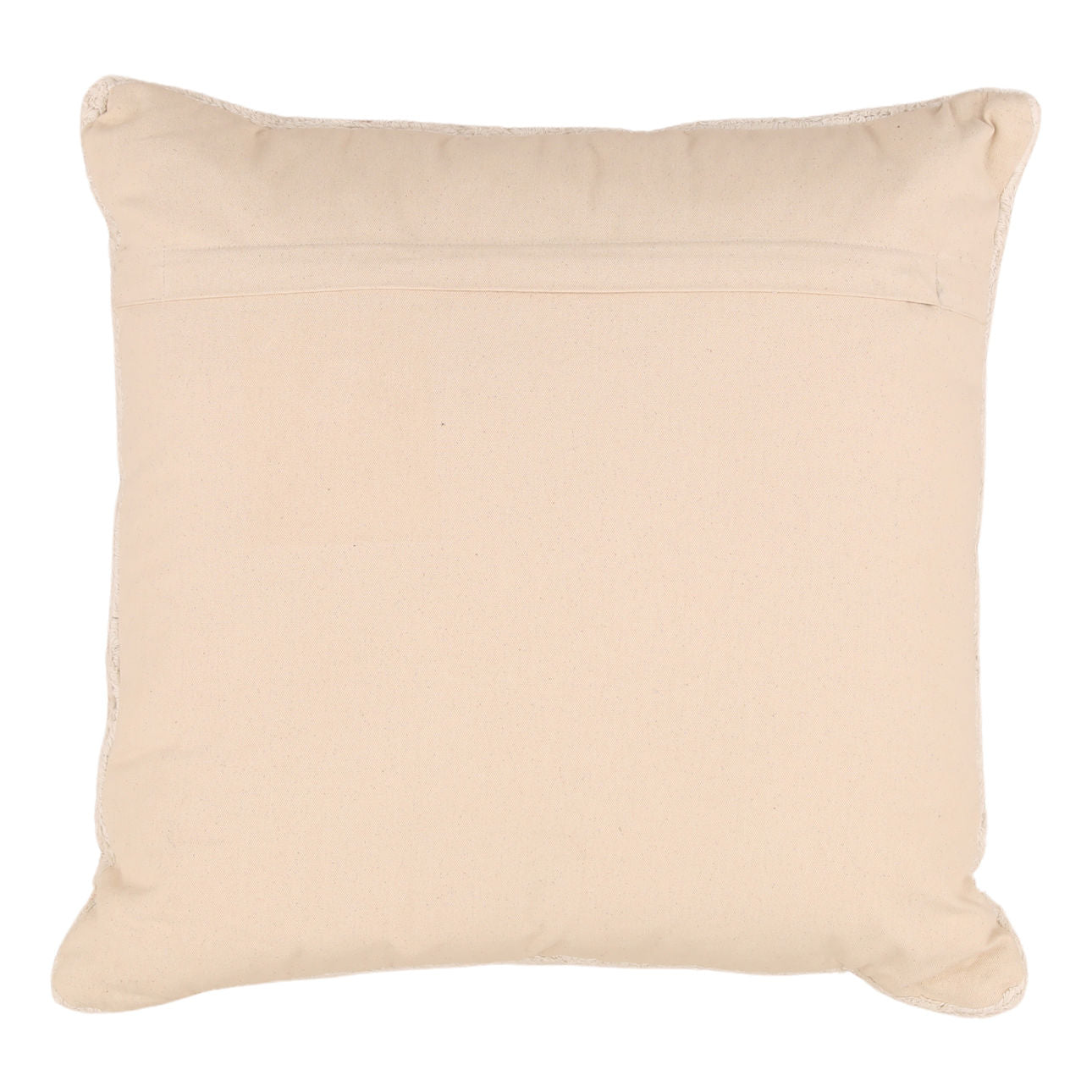Beige Hand Tufted Cotton Pillow 22 in Wide