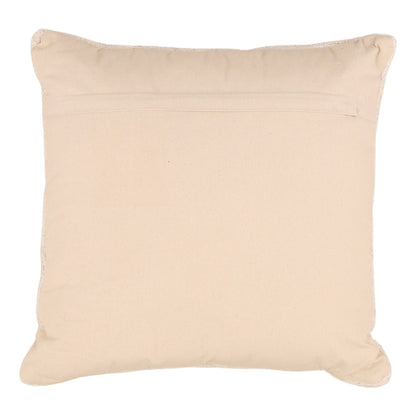 Beige Hand Tufted Cotton Pillow 22 in Wide