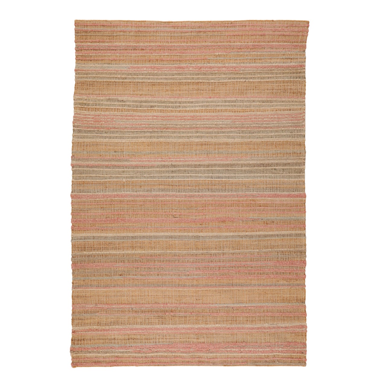 Multicolor Handwoven Punja Kilim Jute and Wool Rug 72 in Wide
