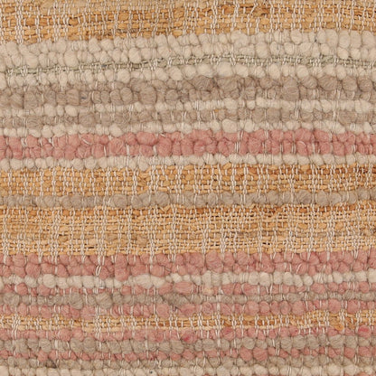 Multicolor Handwoven Punja Kilim Jute and Wool Pillow 20 in Wide
