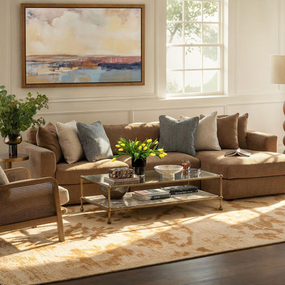 Natural Hand Knotted Jute Rug 73 in Wide
