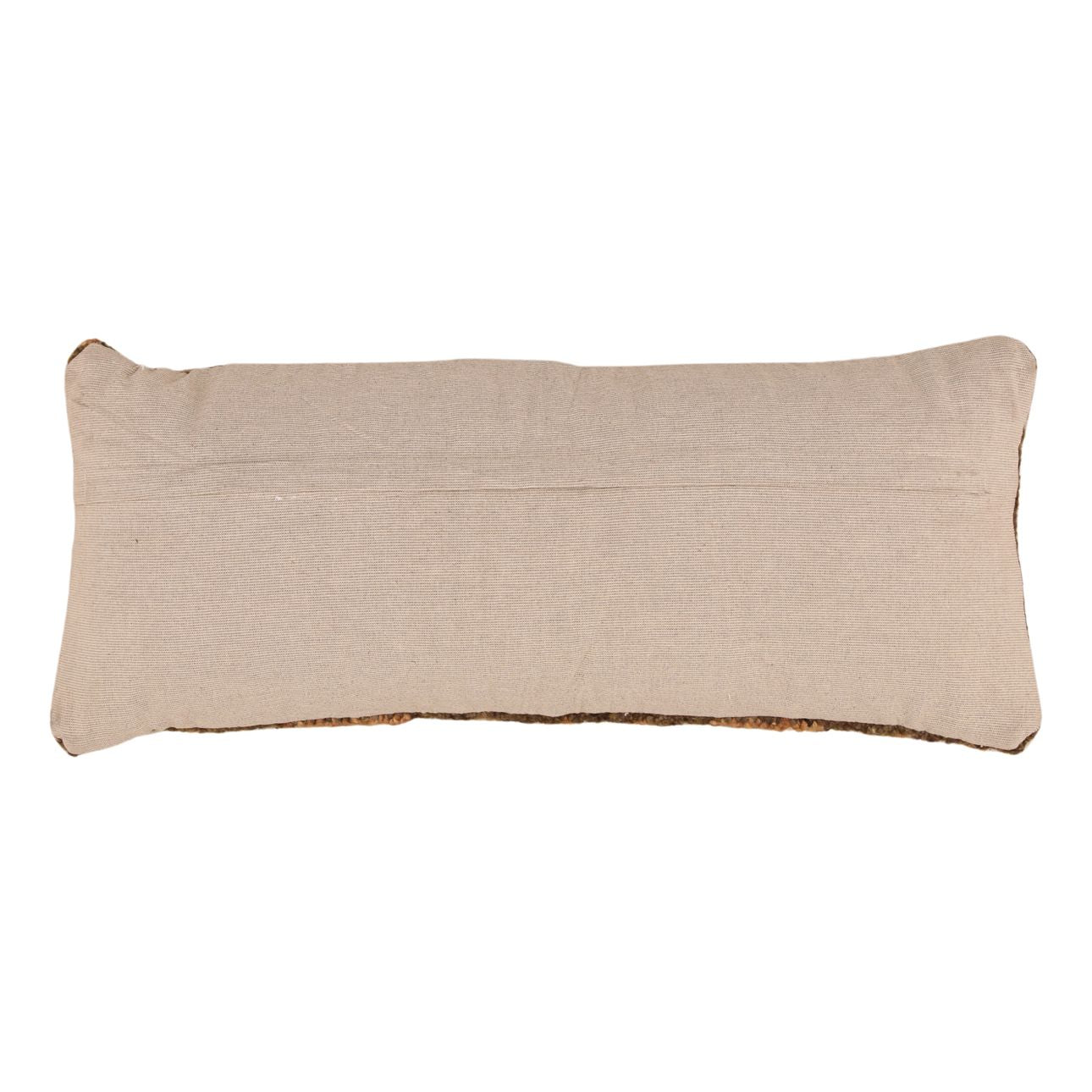 Brown Handwoven Wool and Jute Pillow 36 in Wide