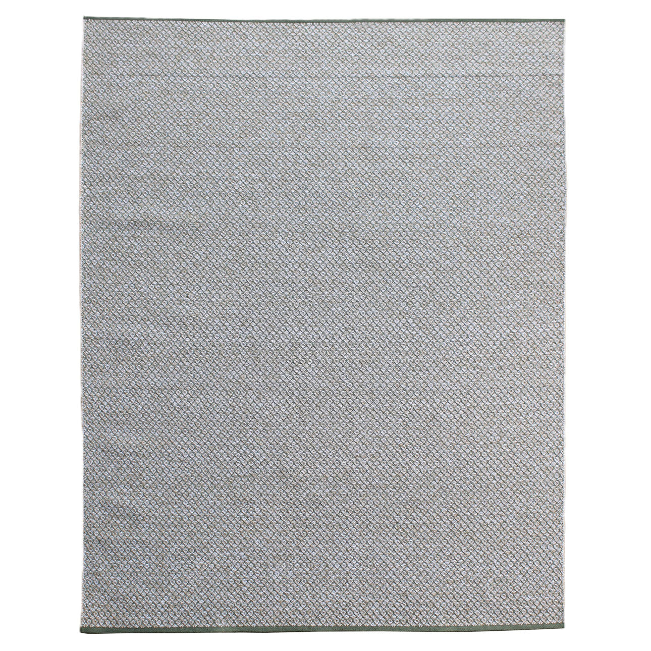 Green Jacquard Woven Olefin Rug 72 in Wide