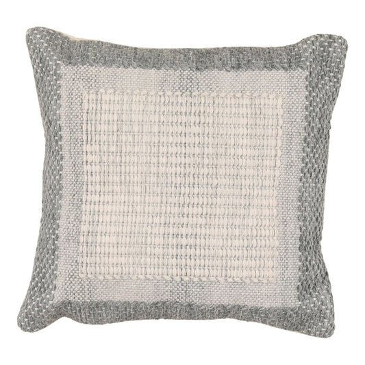 Blue Handwoven PET Yarn Pillow 20 in Wide