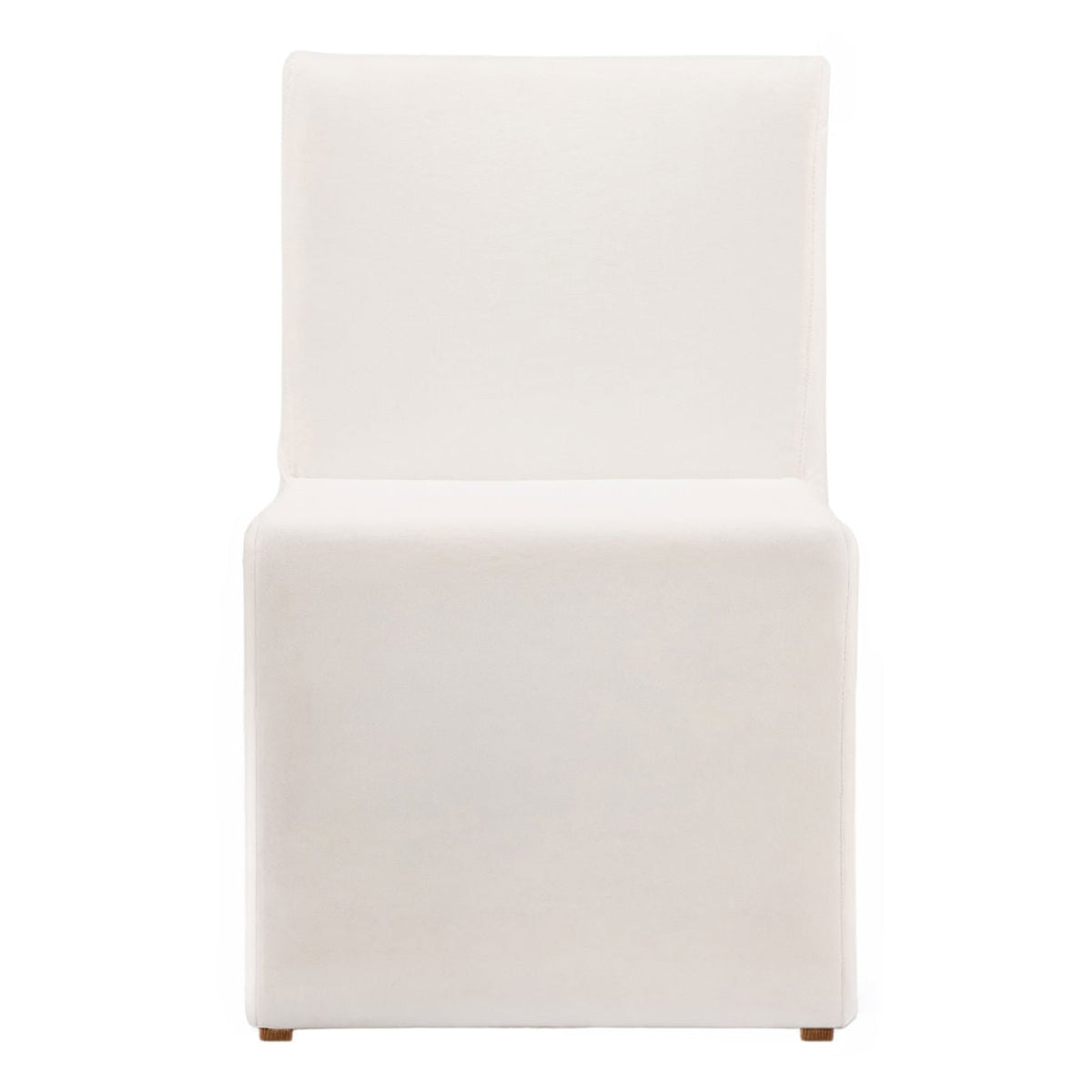 Lakeshire hardwood dining chair — side profile showing seat height and back design