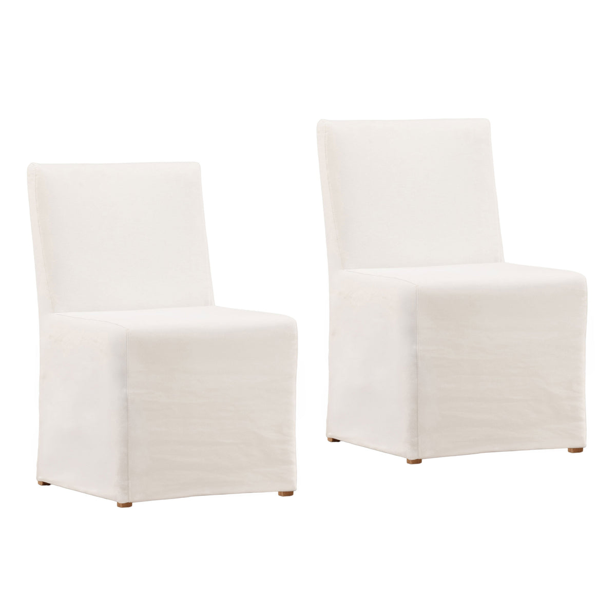 Lakeshire dining chair set of 2 — overhead view showing seat dimensions