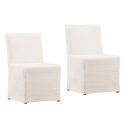 Lakeshire dining chair set of 2 — overhead view showing seat dimensions