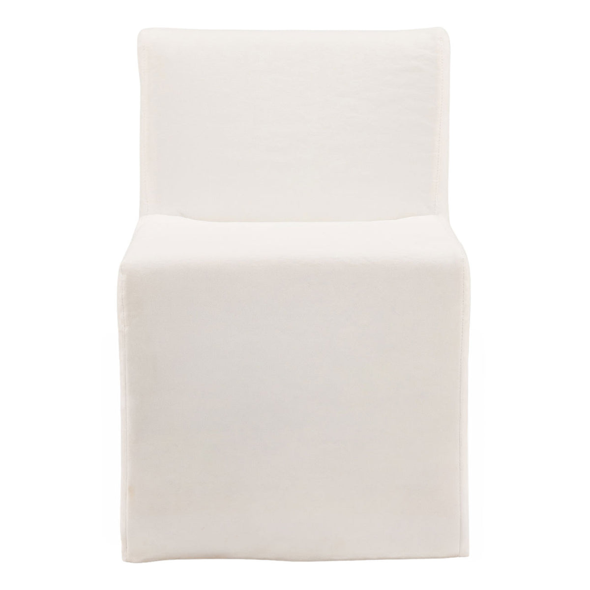 Aberwood dining chair side profile highlighting seat depth and straight hardwood legs