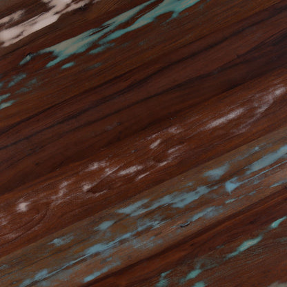 Medium Brown Distressed Paint Reclaimed Mango Wood Table 60 in Wide