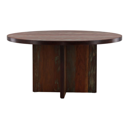 Medium Brown Distressed Paint Reclaimed Mango Wood Table 60 in Wide
