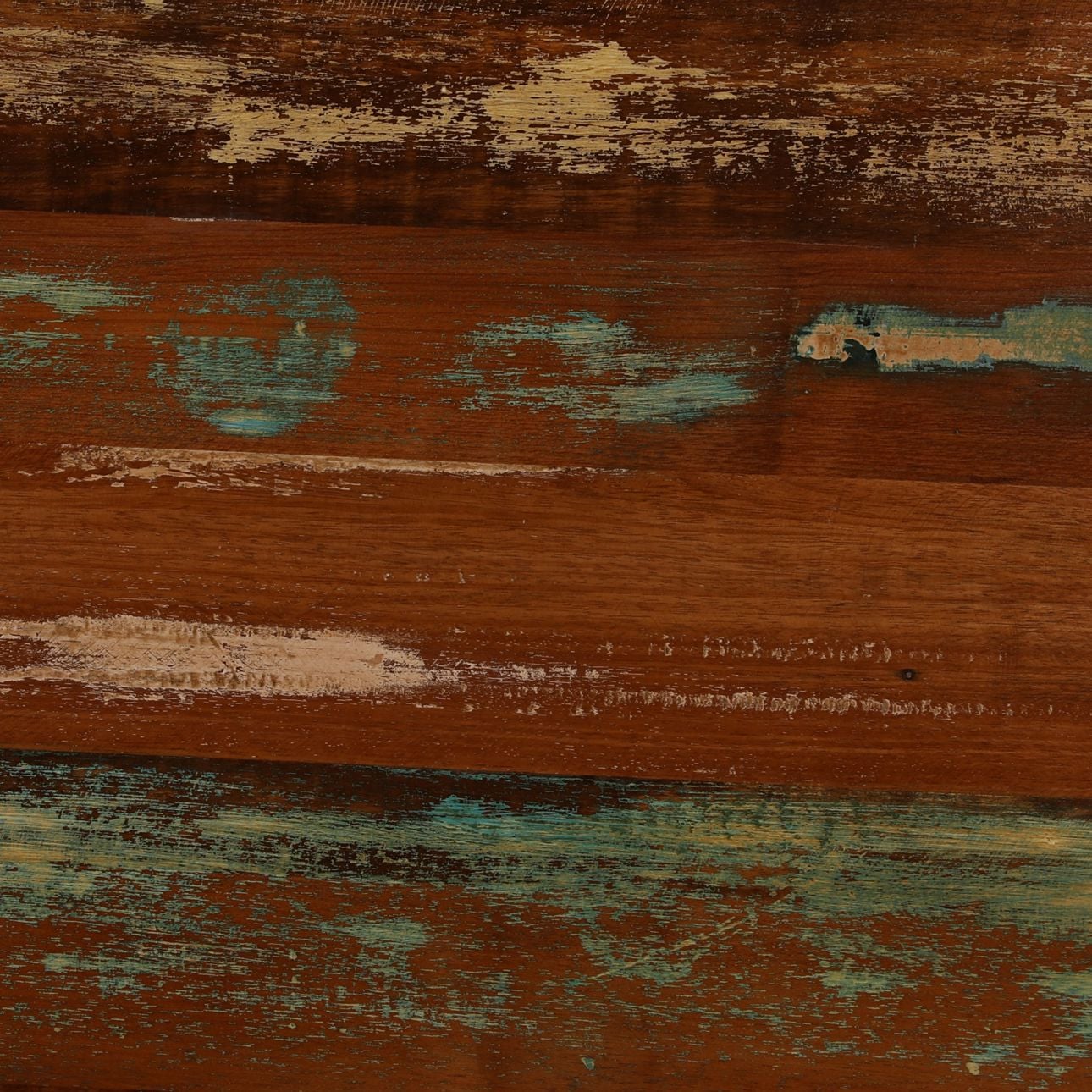 Medium Brown Distressed Paint Reclaimed Mango Wood Table 78 in Wide