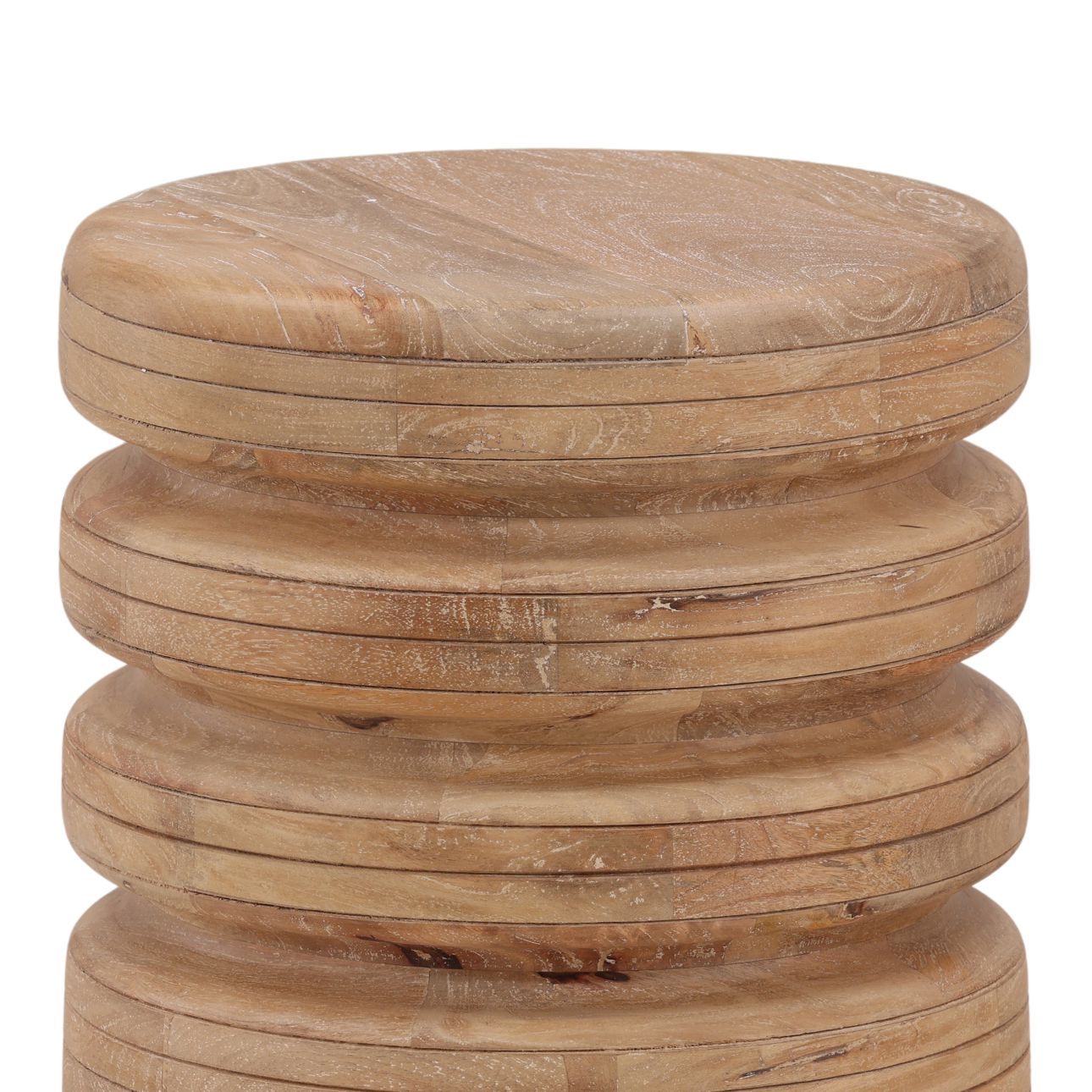 Light Natural Mango Wood Table 16 in Wide