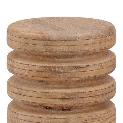 Light Natural Mango Wood Table 16 in Wide