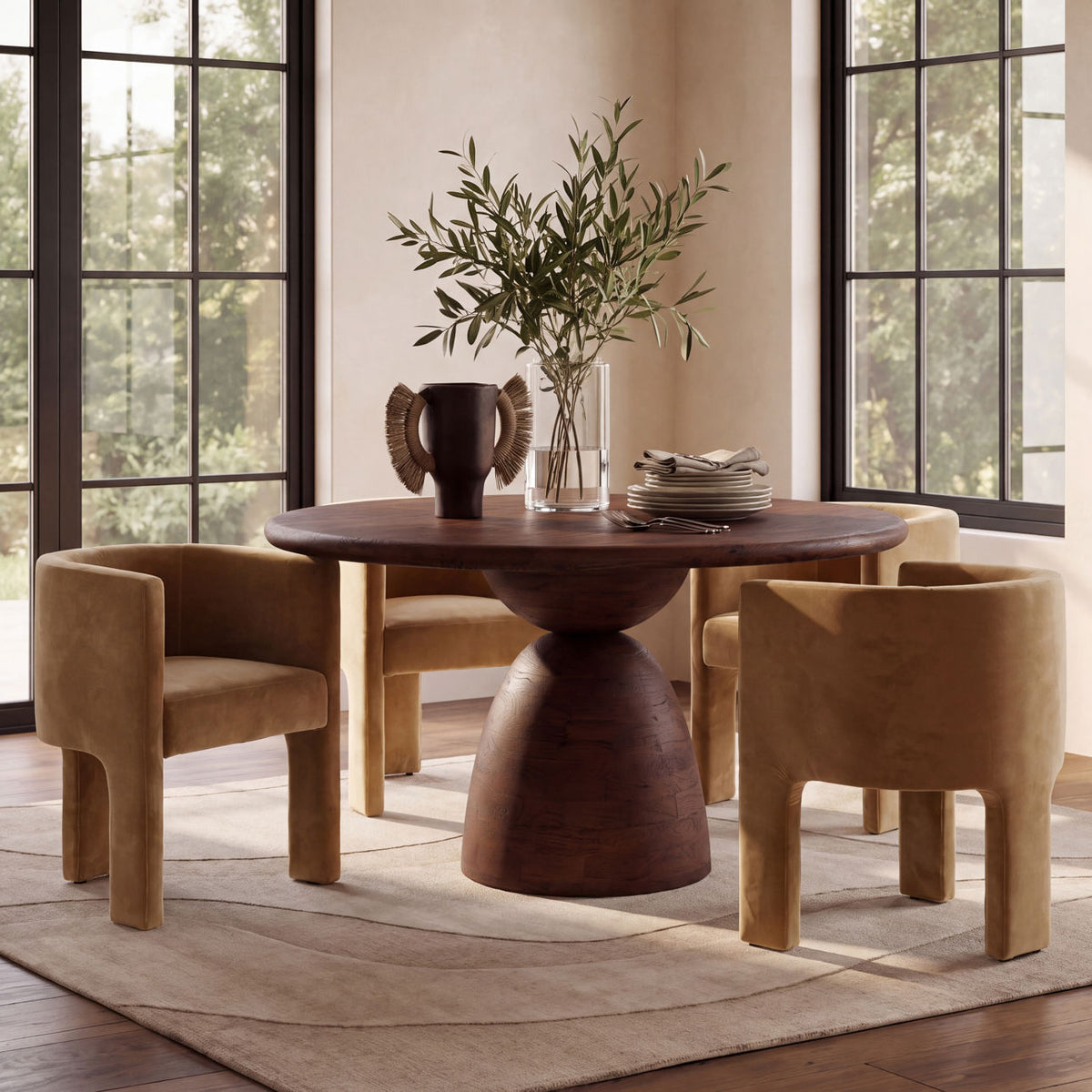 Elevated Mango Wood Dining Table