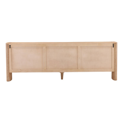 Light Natural Mango Wood Sideboard 94.5 in Wide