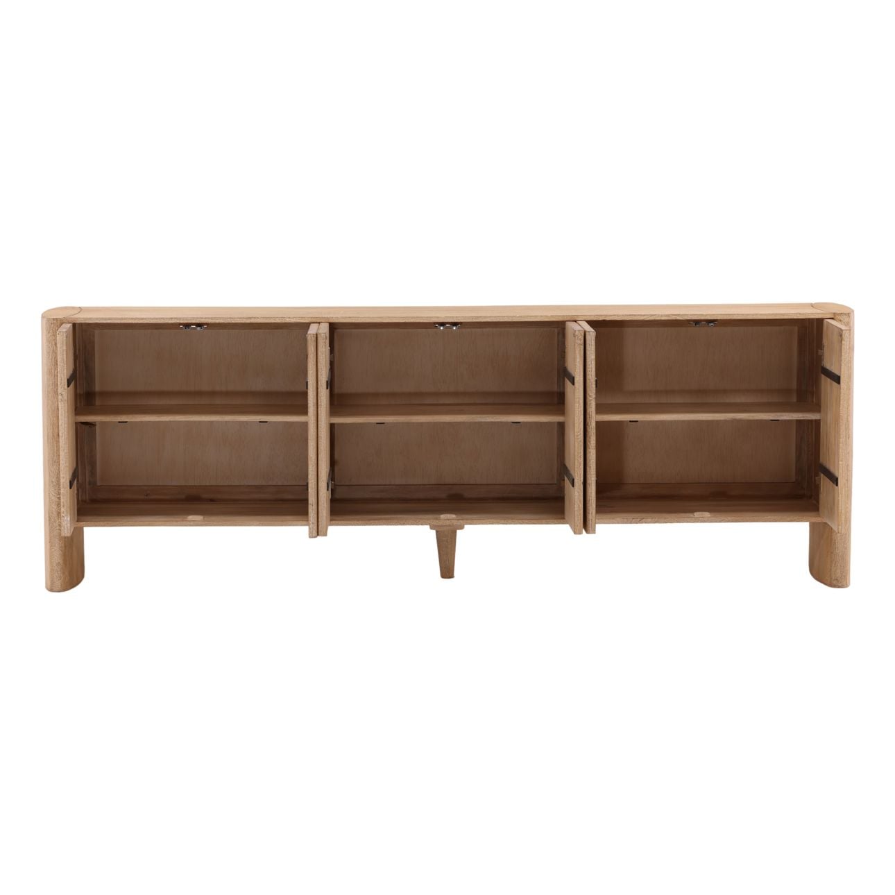 Light Natural Mango Wood Sideboard 94.5 in Wide