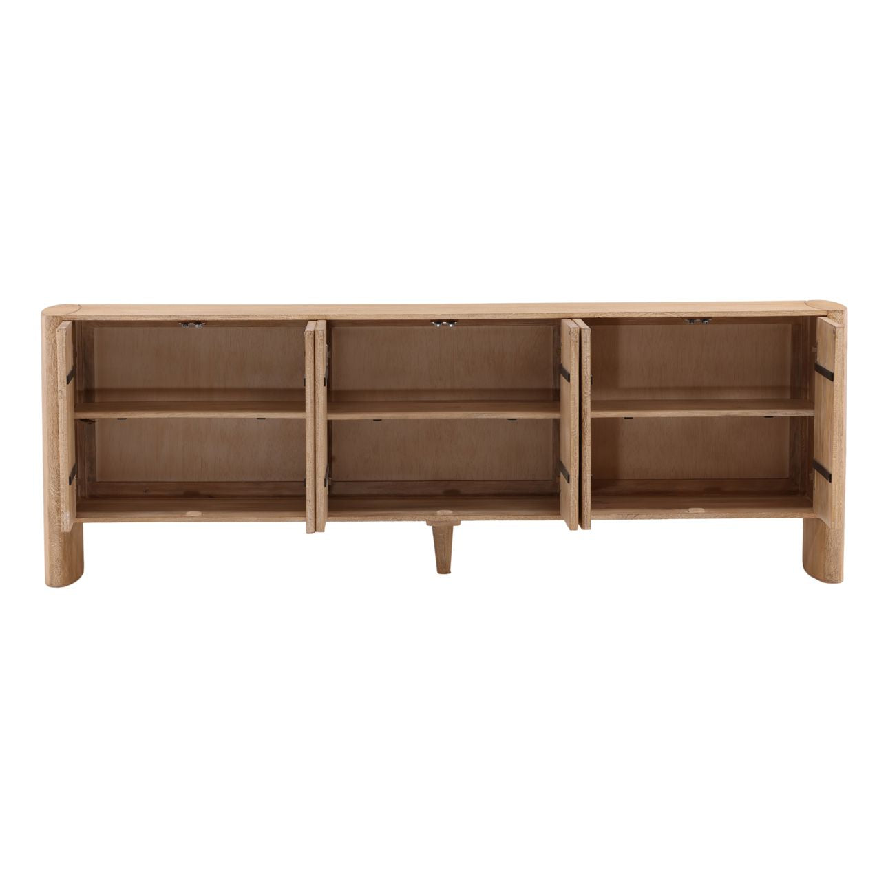 Light Natural Mango Wood Sideboard 94.5 in Wide