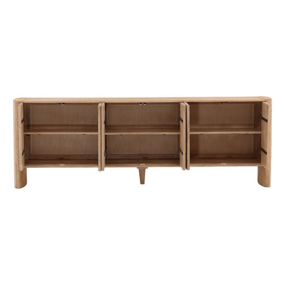 Light Natural Mango Wood Sideboard 94.5 in Wide