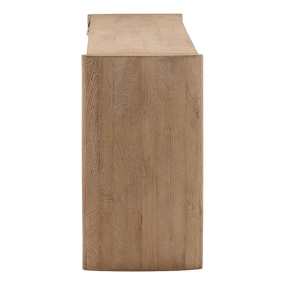 Light Natural Mango Wood Sideboard 94.5 in Wide