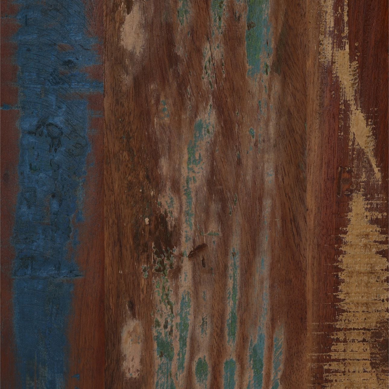 Medium Brown Distressed Paint Reclaimed Mango Wood Table 65 in Wide