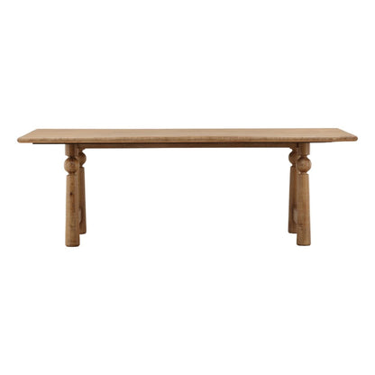 Light Natural Mango Wood Table 90 in Wide