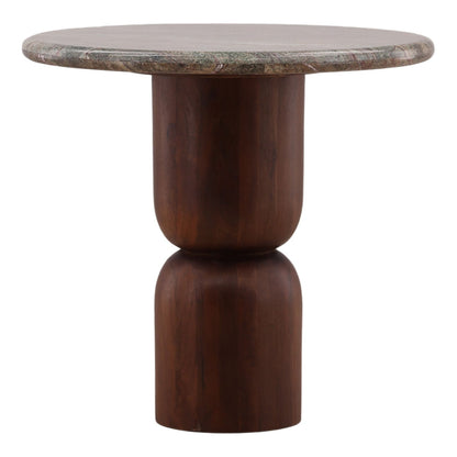 Refined Mango Wood and Bidasar Marble Home Accent