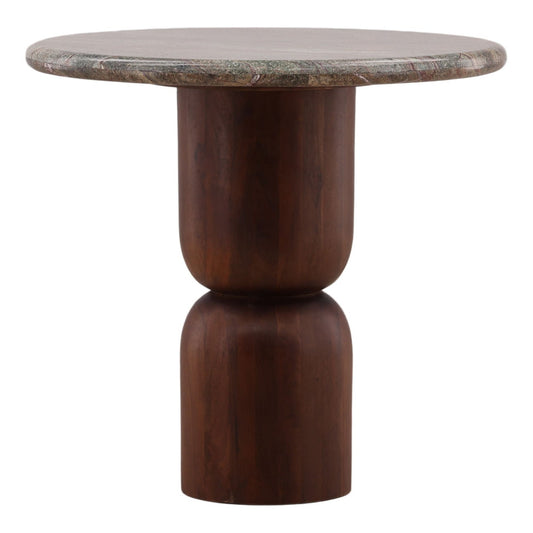 Refined Mango Wood and Bidasar Marble Home Accent